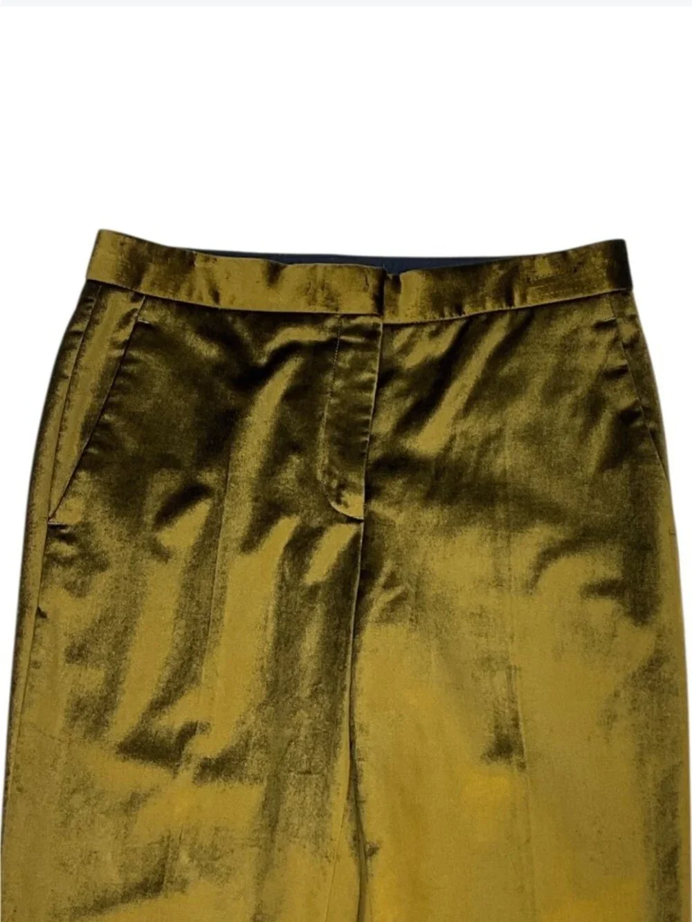 Rag & Bone Poppy Velvet Trouser Pant 2 Olive